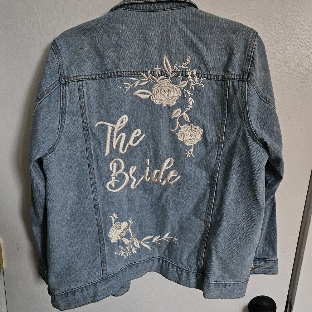 Embroidered Denim Jacket - Blue